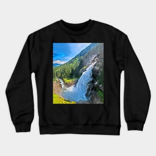 Waterfall In The Forest Crewneck Sweatshirt